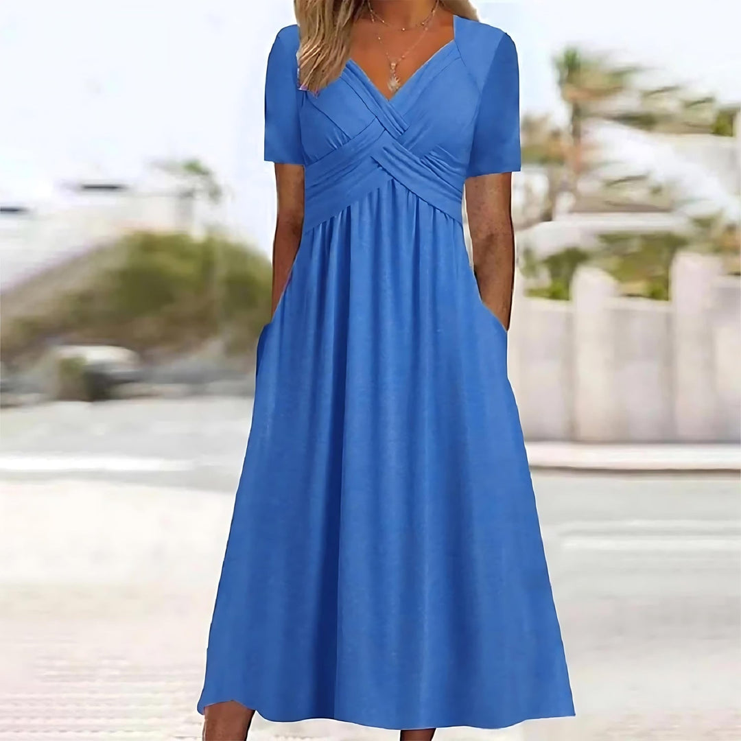 Jane™ | Elegante Vestido Midi con Cubre Barriga